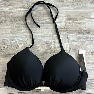 Victoria's Secret black push a bikini top